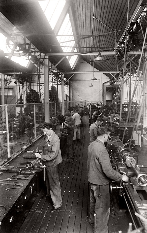 The tool construction department (pictured in the 1930s) remains a critical element of the company to this day.